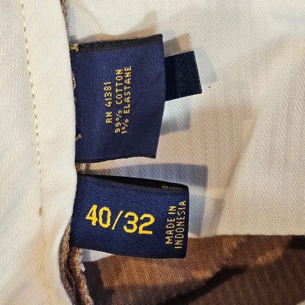 Polo Ralph Lauren Mens Classic Fit Corduroy Pants Tan Stretch 40x32 RN41381